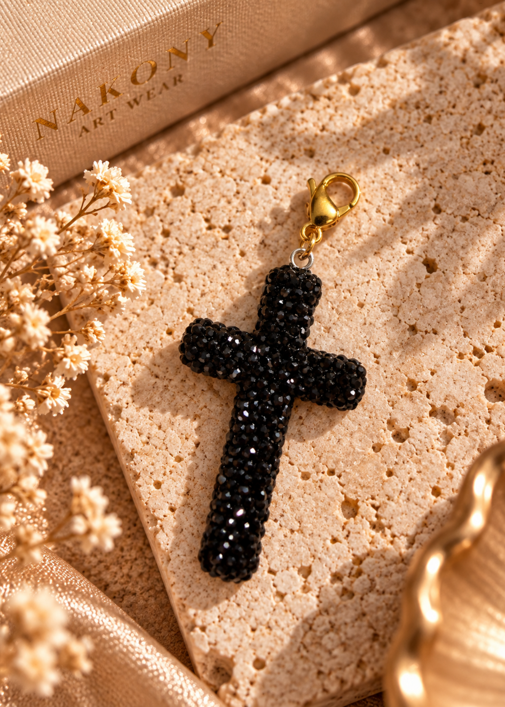 Nakony Black Rebel Cross Charm