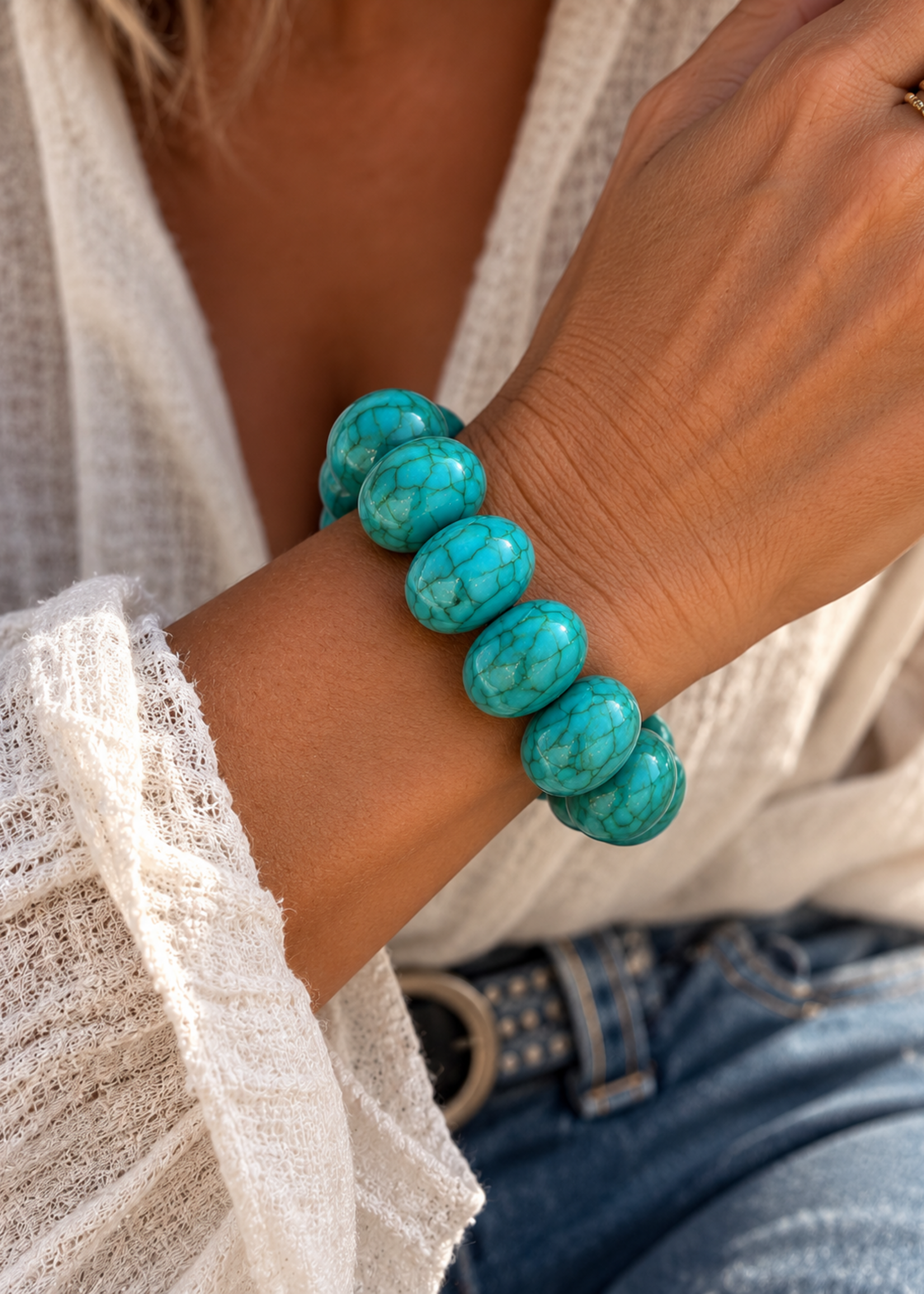 Nakony Chunky Turquoise Bracelet
