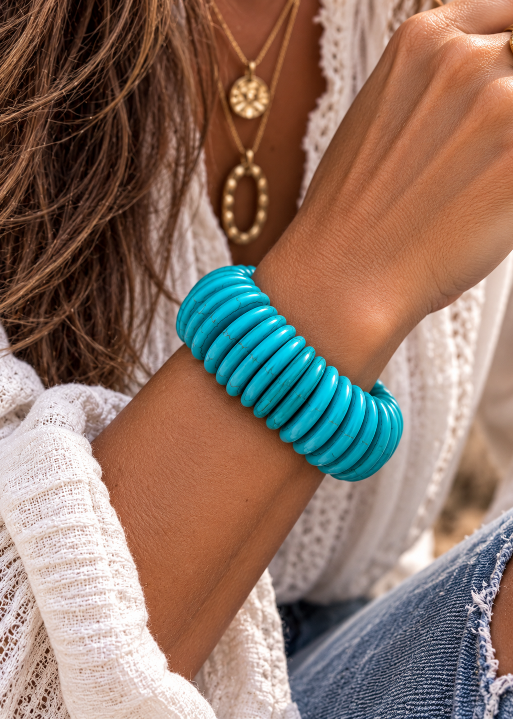Nakony Turquoise Layers Bracelet