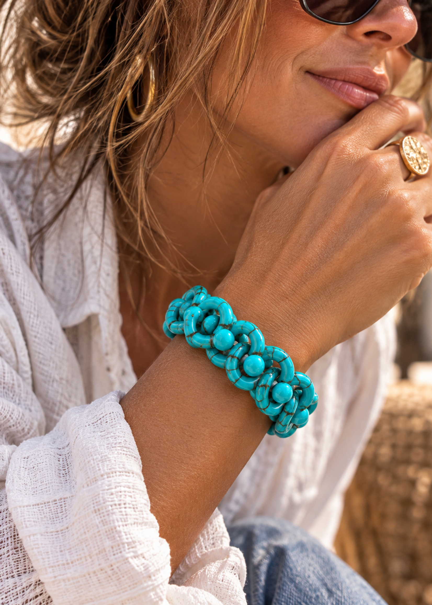 Nakony Turquoise Twist Bracelet