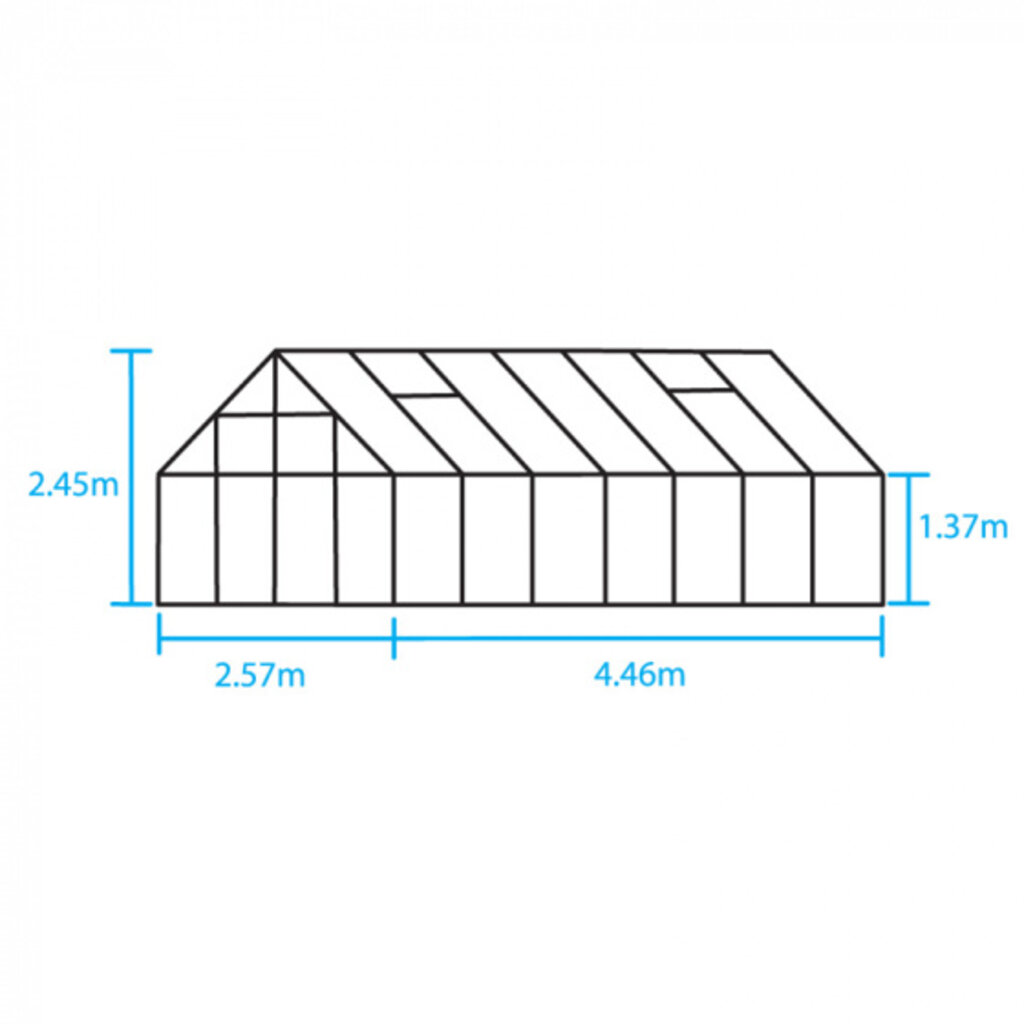 Royal Well Magnum 148 groen of zwart - 257x446 cm (bxl) 151/258 cm (h)