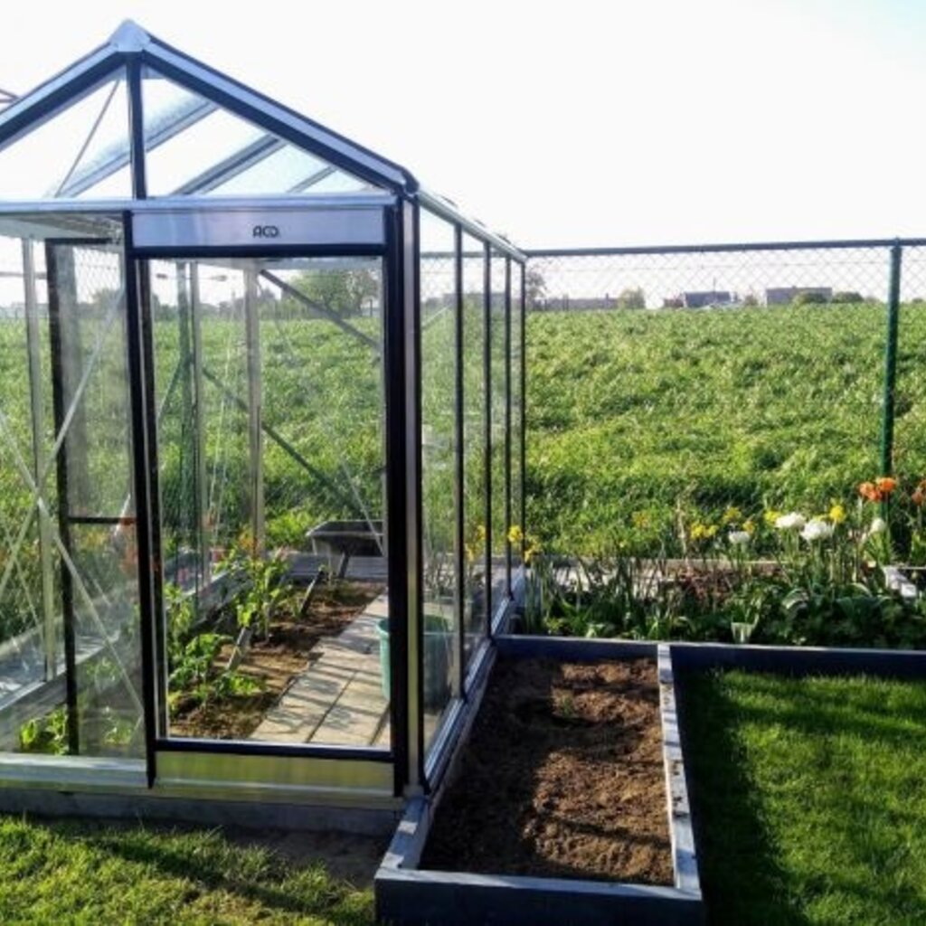 ACD tuinkassen ACD Tuinkas Piccolo (P04) - Aluminium - 159x298 cm (bxl) 179/221 cm (h)