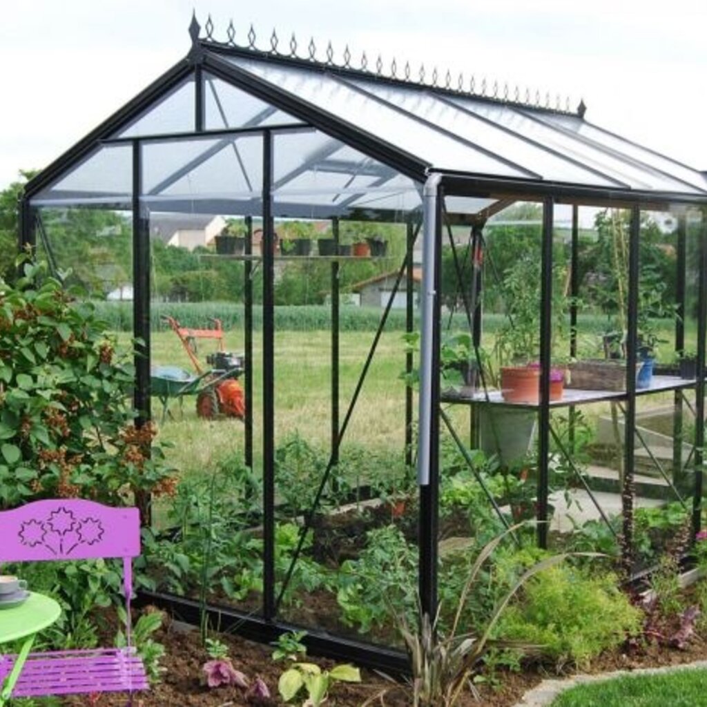 ACD tuinkassen ACD Tuinkas Blackline R203H - Retro Zwart - 232x224 cm (bxl) 179/237 cm (h)