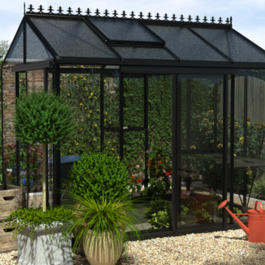 Filclair Victoria full option zwart/groen - 225x375 cm (bxl) 200/262 cm (h)