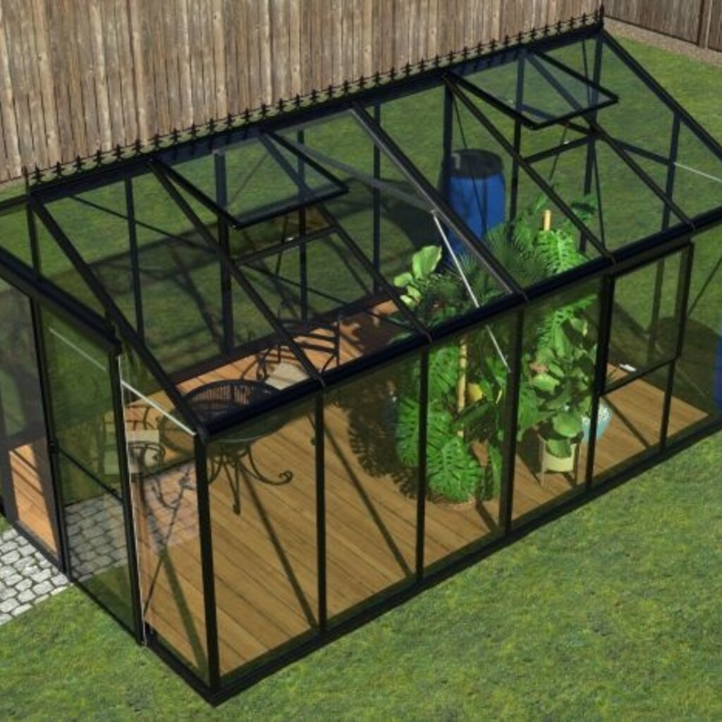 Filclair Flexi (zwart alu) - 300x600 cm  (bxl) 200/275 cm (h)