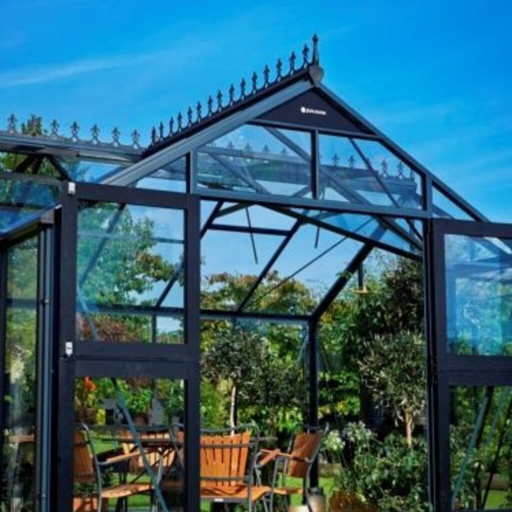 Royal Well Orangery 15,1 antracietgrijs - 439 x368 (lengtexdiepte) 175/267 cm (h)