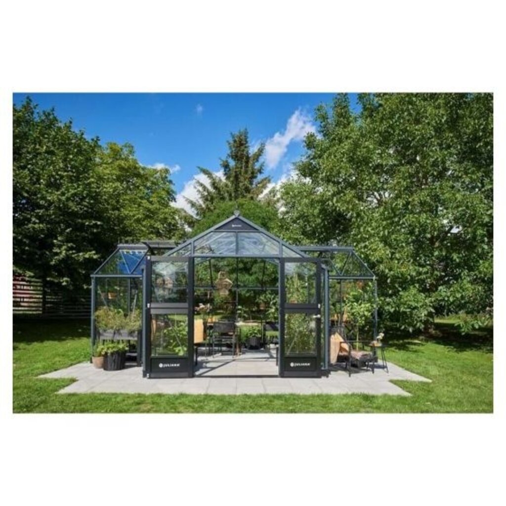 Royal Well Orangery 21,5 antracietgrijs - 583 x439 (lengtexdiepte) 175/267 cm (h)