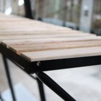 Werktafel - 225x32 - houten inleg