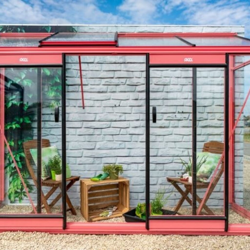 ACD tuinkassen  ACD Muurkas Miccolo (M04) - Aluminium - 2,44 m² - 298 x 82 x 219 (lxdxh)