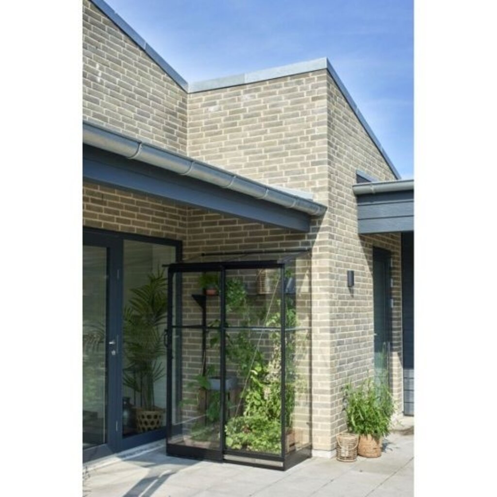 Royal Well Muurkas Halls Lean-to 24 zwart- 127x64 cm (bxd) 189/204 (h)