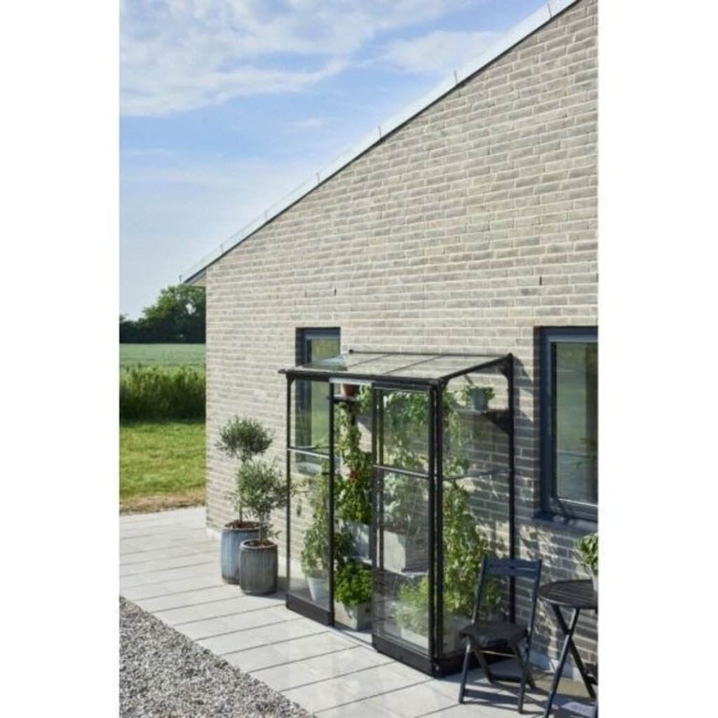 Royal Well Muurkas Halls Lean-to 26 zwart- 189x65 cm (bxd) 189/204 (h)