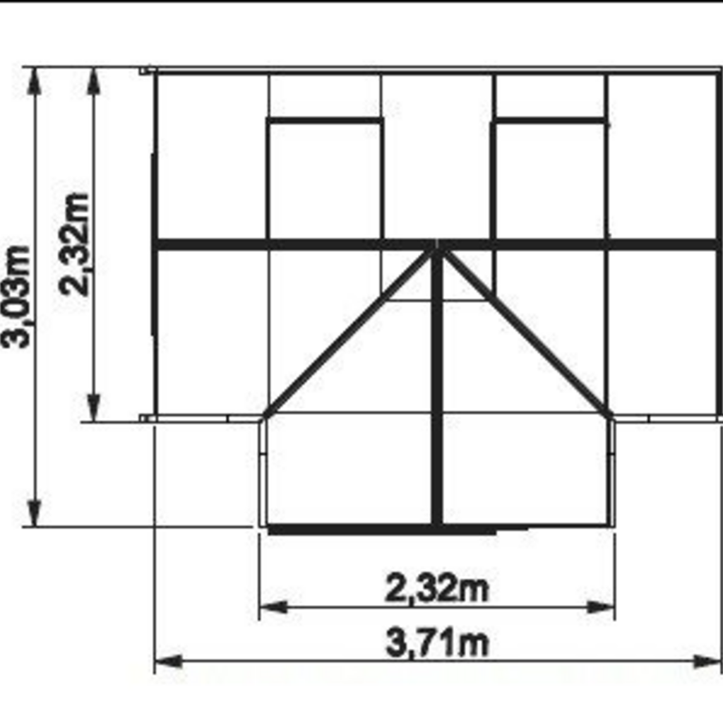 ACD tuinkassen Tuinkamer ACD Hélène Prestige - 377x445 cm (bxl) 179/259 cm (h)