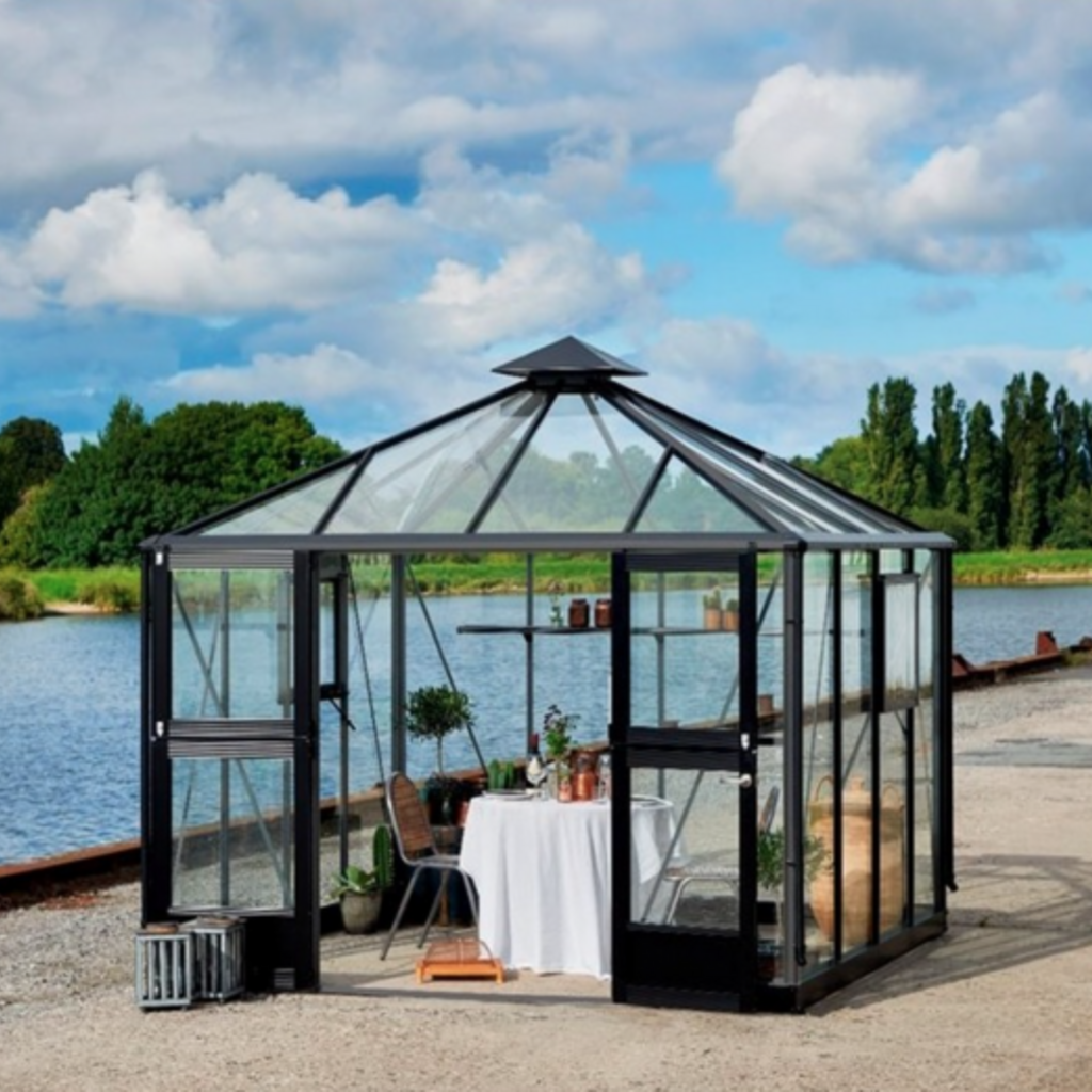 Juliana Prieel Oase 8,8 antracietgrijs gecoat 296X296 CM (BXL) 195/286 CM (H)