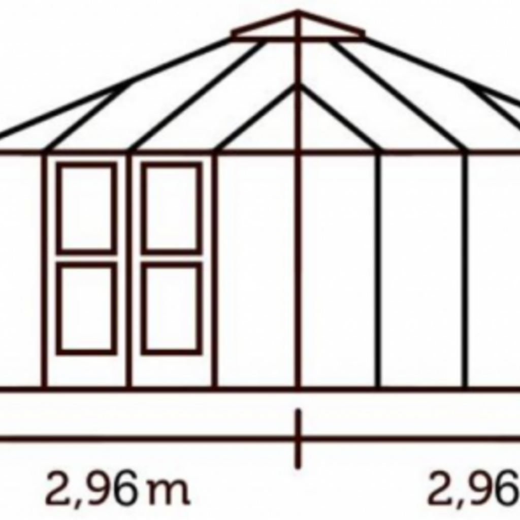Juliana Prieel Oase 8,8 antracietgrijs gecoat 296X296 CM (BXL) 195/286 CM (H)