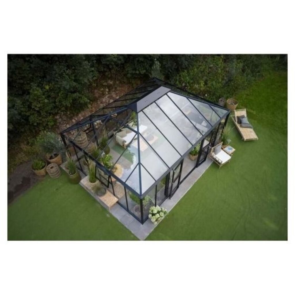 Juliana Prieel Grand Oase 25,6 antracietgrijs gecoat, 439X583 CM (BXL) 195/286 CM (H)