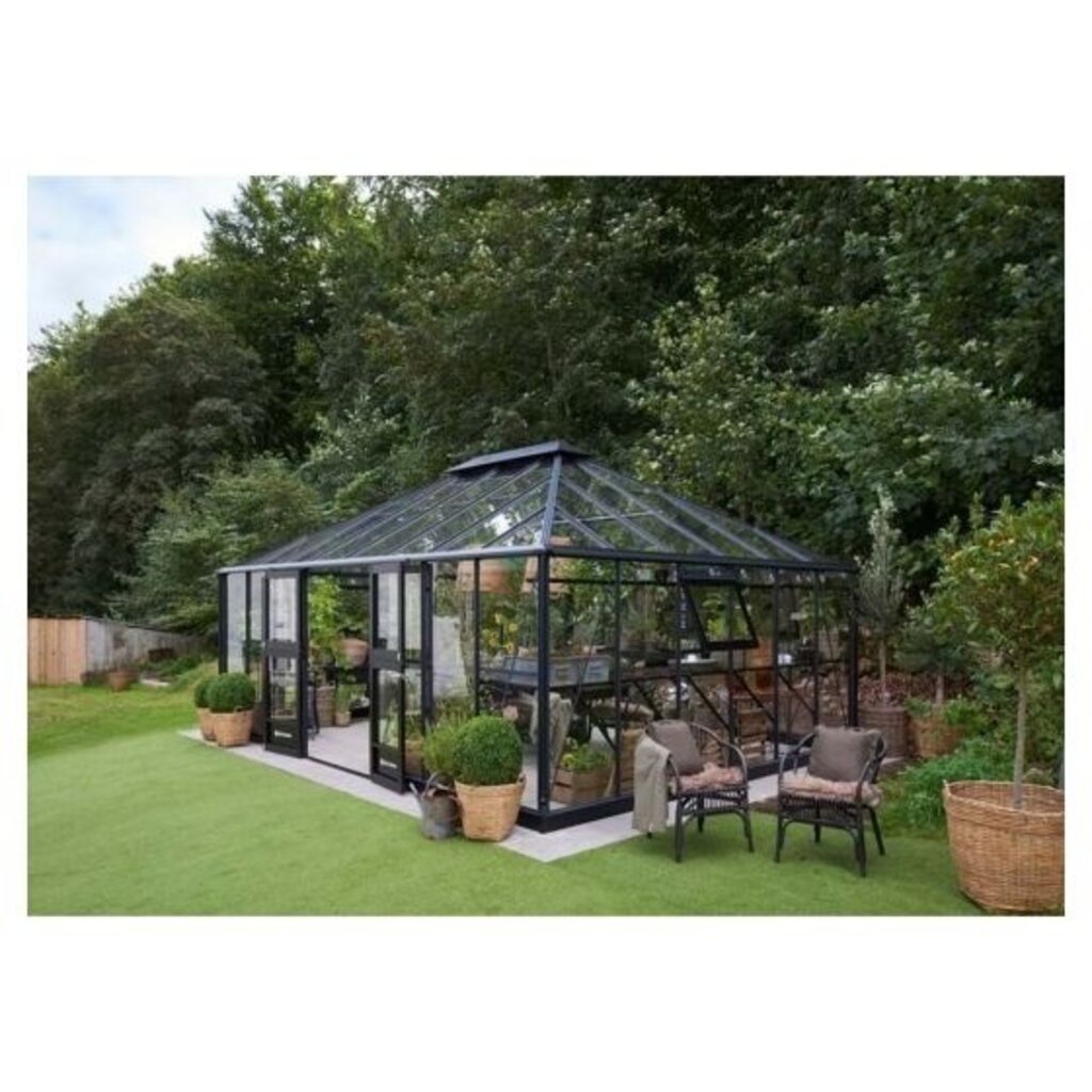 Juliana Prieel Grand Oase 25,6 antracietgrijs gecoat, 439X583 CM (BXL) 195/286 CM (H)