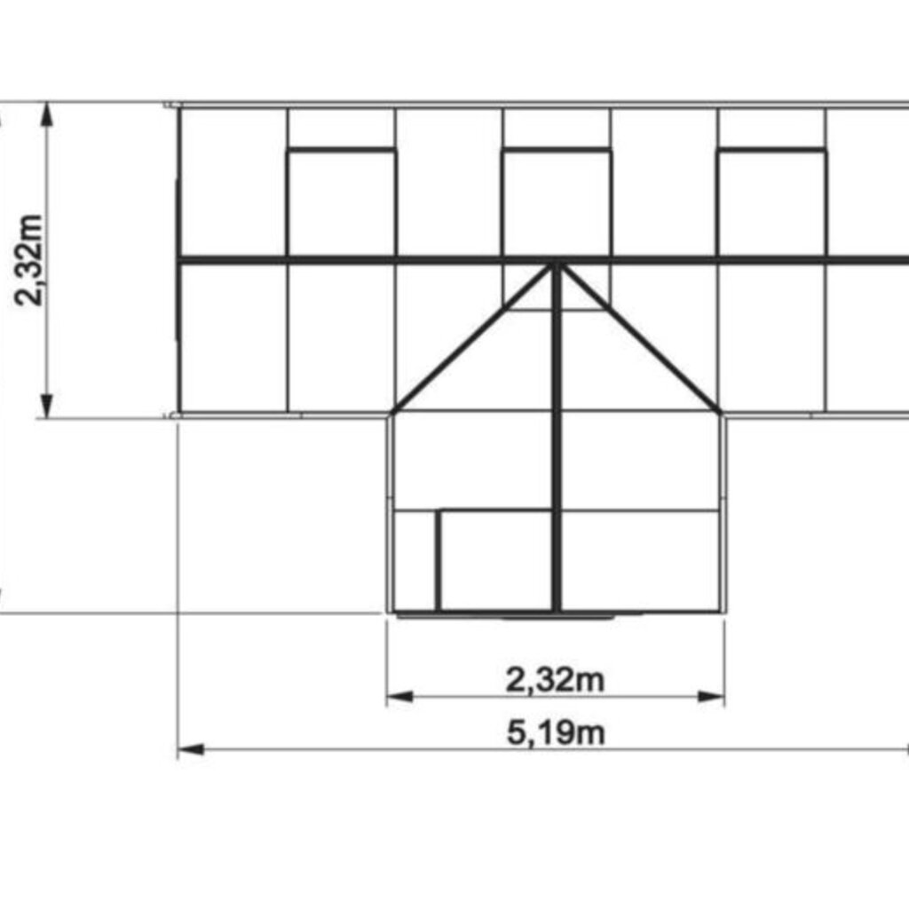 ACD tuinkassen  Tuinkamer ACD Babette Prestige - 377x519 cm (bxl) 179/235 cm (h)