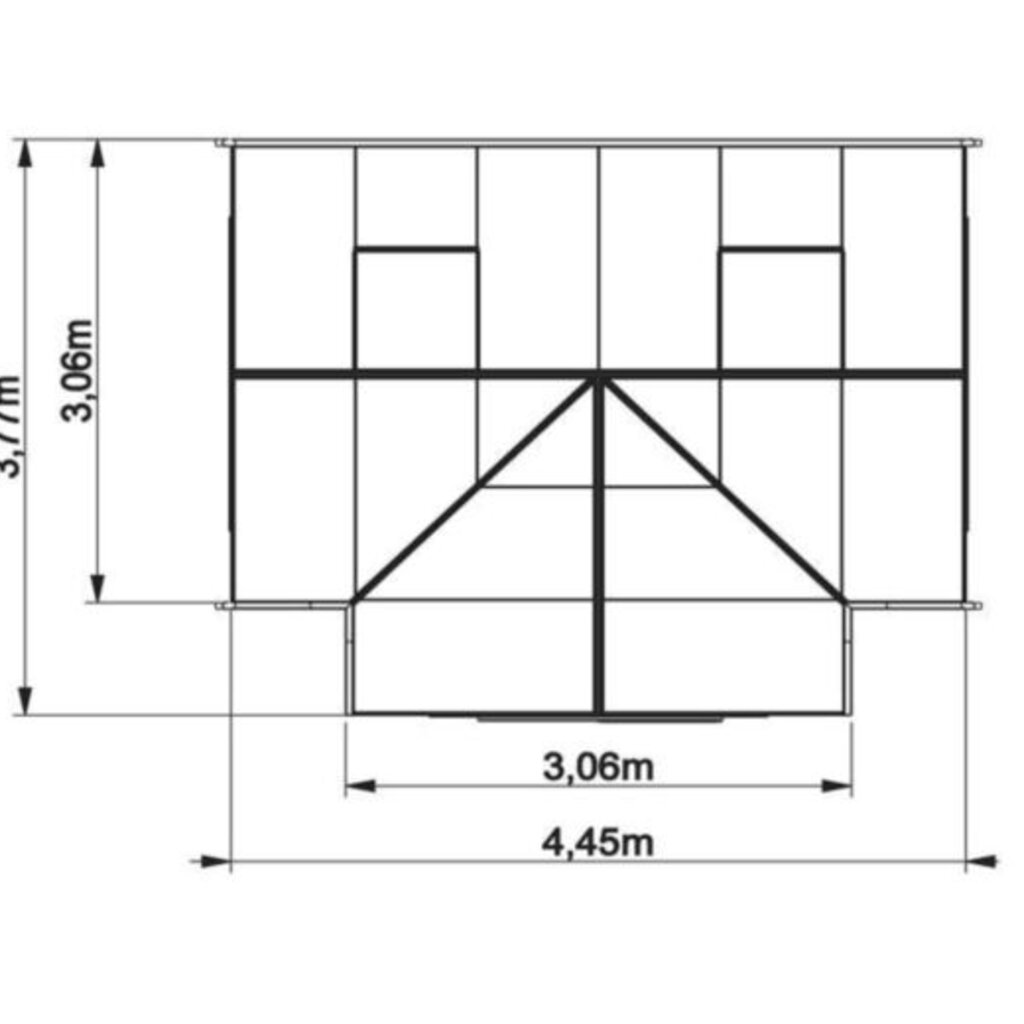 ACD tuinkassen Tuinkamer ACD Hélène Prestige - 377x445 cm (bxl) 179/259 cm (h)