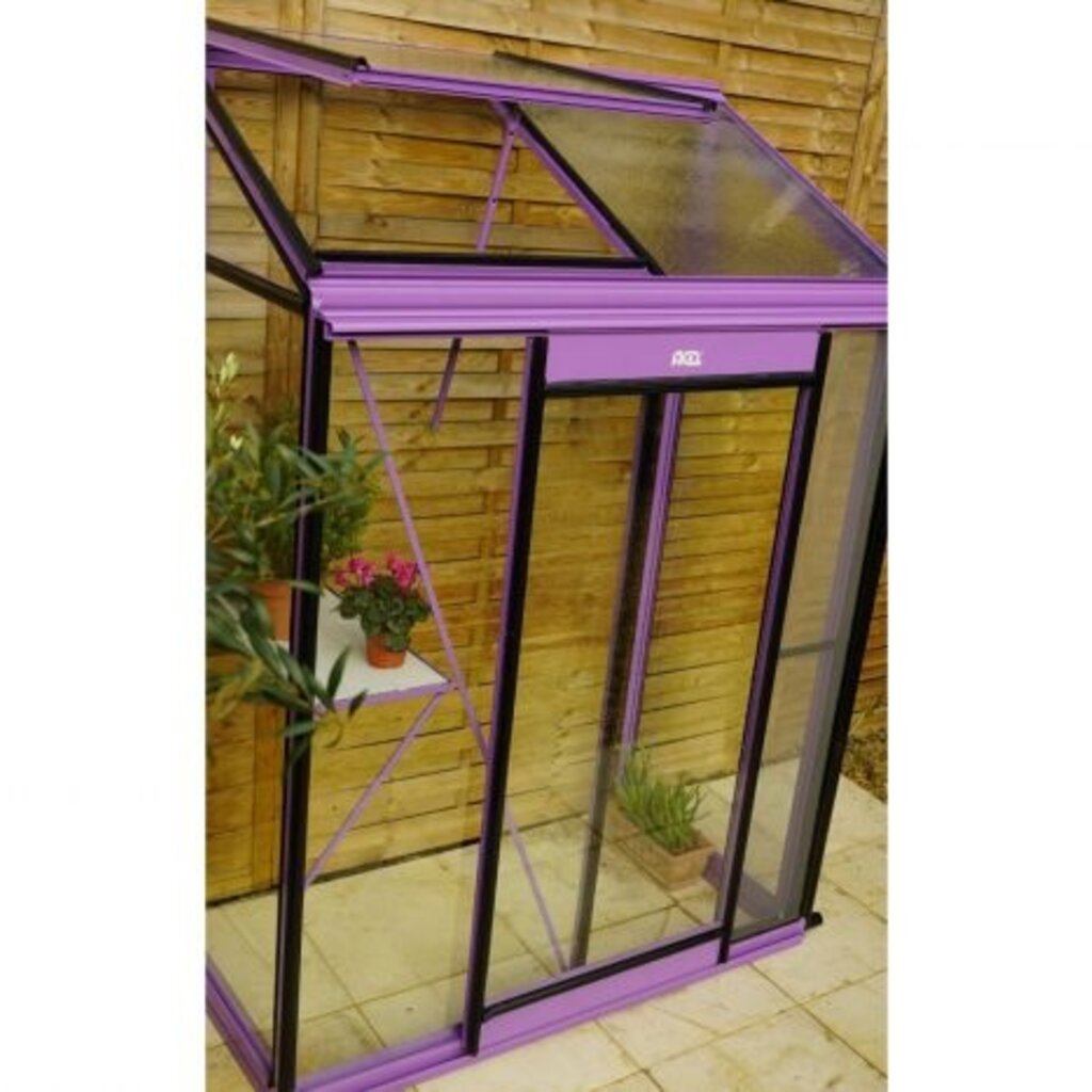ACD tuinkassen  ACD Muurkas Miccolo (M04) - Aluminium - 2,44 m² - 298 x 82 x 219 (lxdxh) - ral 9005 zwart