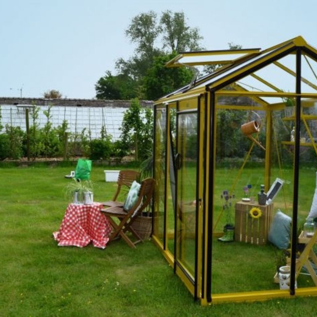 ACD tuinkassen ACD Tuinkas Piccolo (P04) - Aluminium - 159x298 cm (bxl) 179/221 cm (h) -  ral 9005 (zwart)