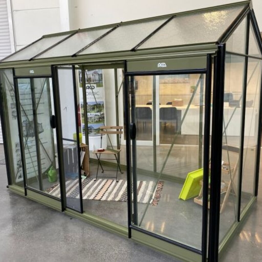 ACD tuinkassen ACD Tuinkas Piccolo (P04) - Aluminium - 159x298 cm (bxl) 179/221 cm (h) -  ral 9005 (zwart)
