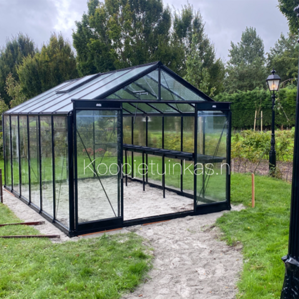ACD tuinkassen ACD Tuinkas Blackline R305H - Retro Zwart - 306x371 cm (bxl) 179/259 (h) - ral 9005 (zwart)