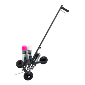 Markeringswagen 3 wiel gecoat zwart