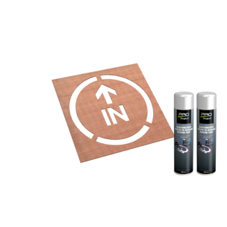 Wegmarkering sjabloon IN met Richting Pijl