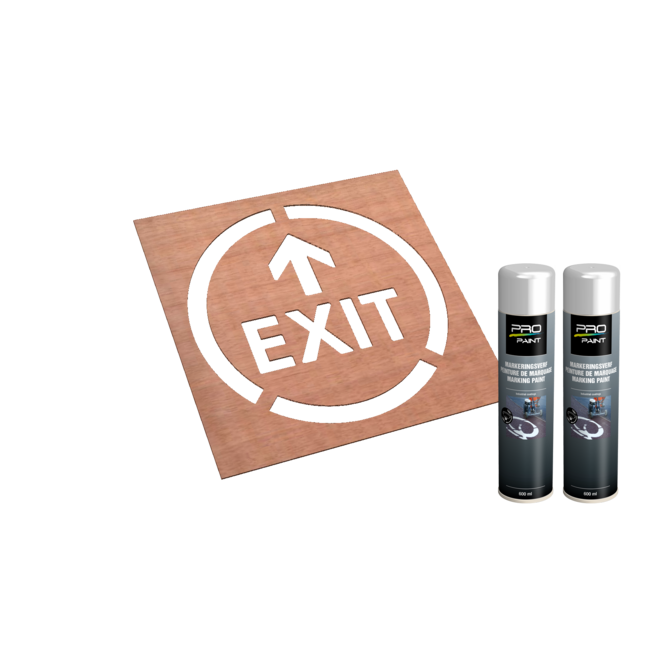 Wegmarkering sjabloon EXIT met Richting Pijl