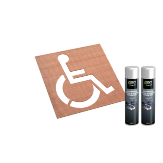 Wegmarkering sjabloon set (Rolstoel) voor mindervalide markering