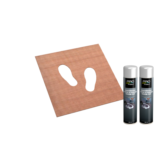 Wegmarkering sjabloon set (voetstappen) voor looppad markering