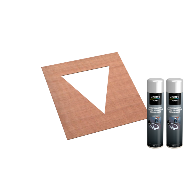 Wegmarkering sjabloon set (haaientanden standaard) voor wegmarkering