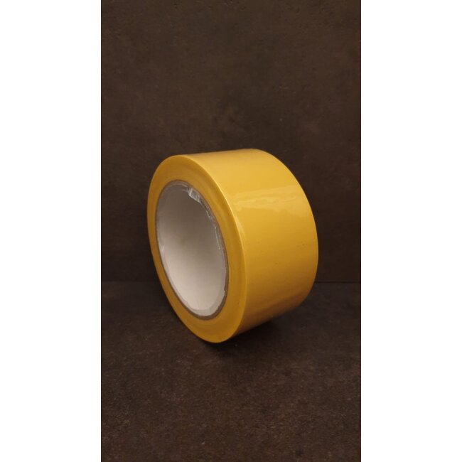 Rol vloertape pvc geel 50 mm x 33mtr