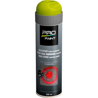 Pro-Paint Krijtspray (Tijdelijke markering) Geel - Spuitbus 500ml