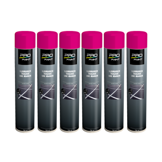 Pro-Paint PRO-Paint Lijnmarker spuitbus 750 ml - Roze -  Doos 6 stuks