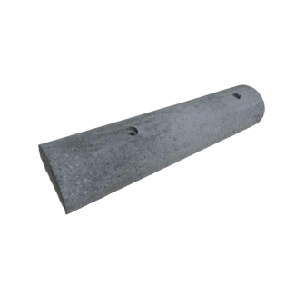 Varkensrug beton RECHT grijs met montage gaten