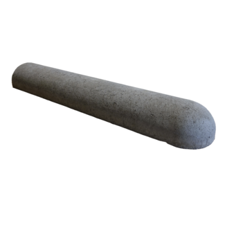 Varkensrug beton 1 kant rond en 1 kant recht grijs
