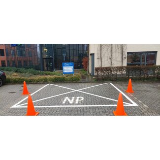 Markering niet parkeren aanduiding (kruis+NP)