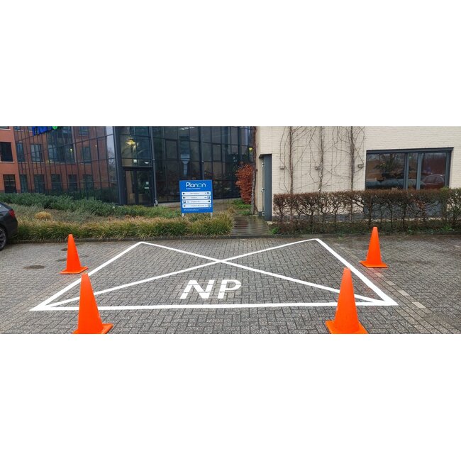 Markering niet parkeren aanduiding (kruis+NP)