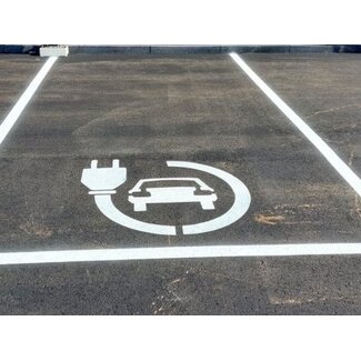 Markering Oplaadpunt Elektrische Auto stekker (Symbool optie 2)