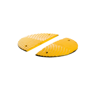 Verkeersdrempel eindstuk kunststof 3cm hoog - geel