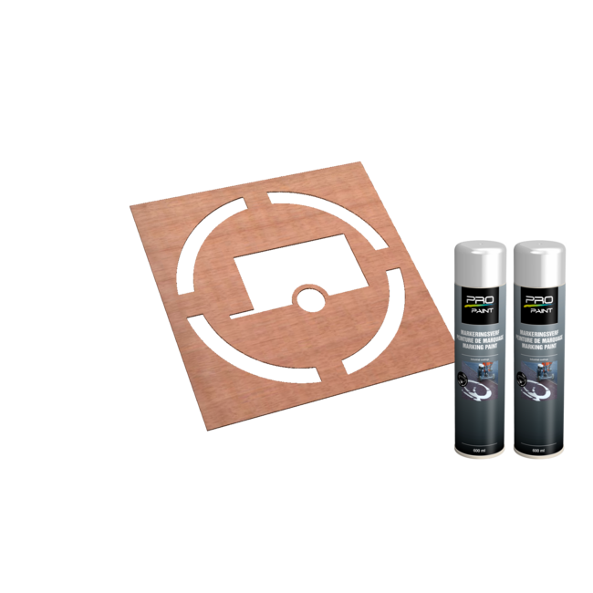 Wegmarkering sjabloon set (Aanhangwagen)