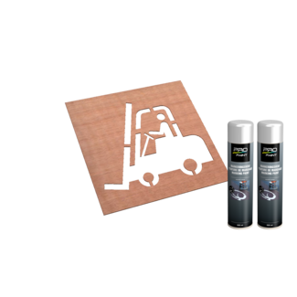 Wegmarkering sjabloon set (Heftruck)