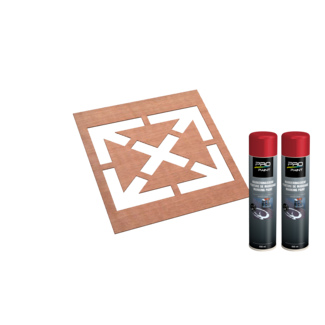 Wegmarkering sjabloon set (Kruismarkering)