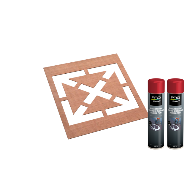 Wegmarkering sjabloon set (Kruismarkering)