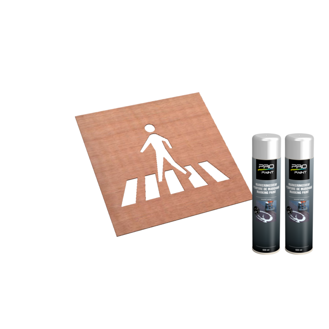 Wegmarkering sjabloon oversteekplaats