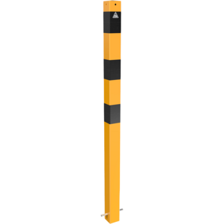 Beschermpaal 70x70 mm geel/zwart 90 cm met verschillende montageopties