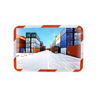 Verkeersspiegel polymir met reflecterende taperand