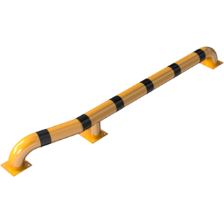 Wieldringers geknikt laad-en-losdok vrachtwagen geel - zwart