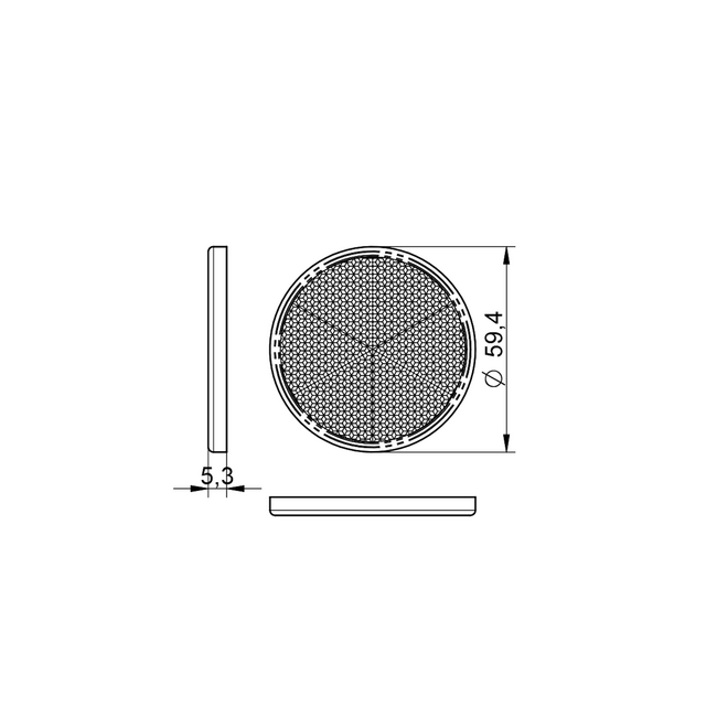 Traffictotaal REFLECTOR ZELFKLEVEND ORANJE ROND 60mm